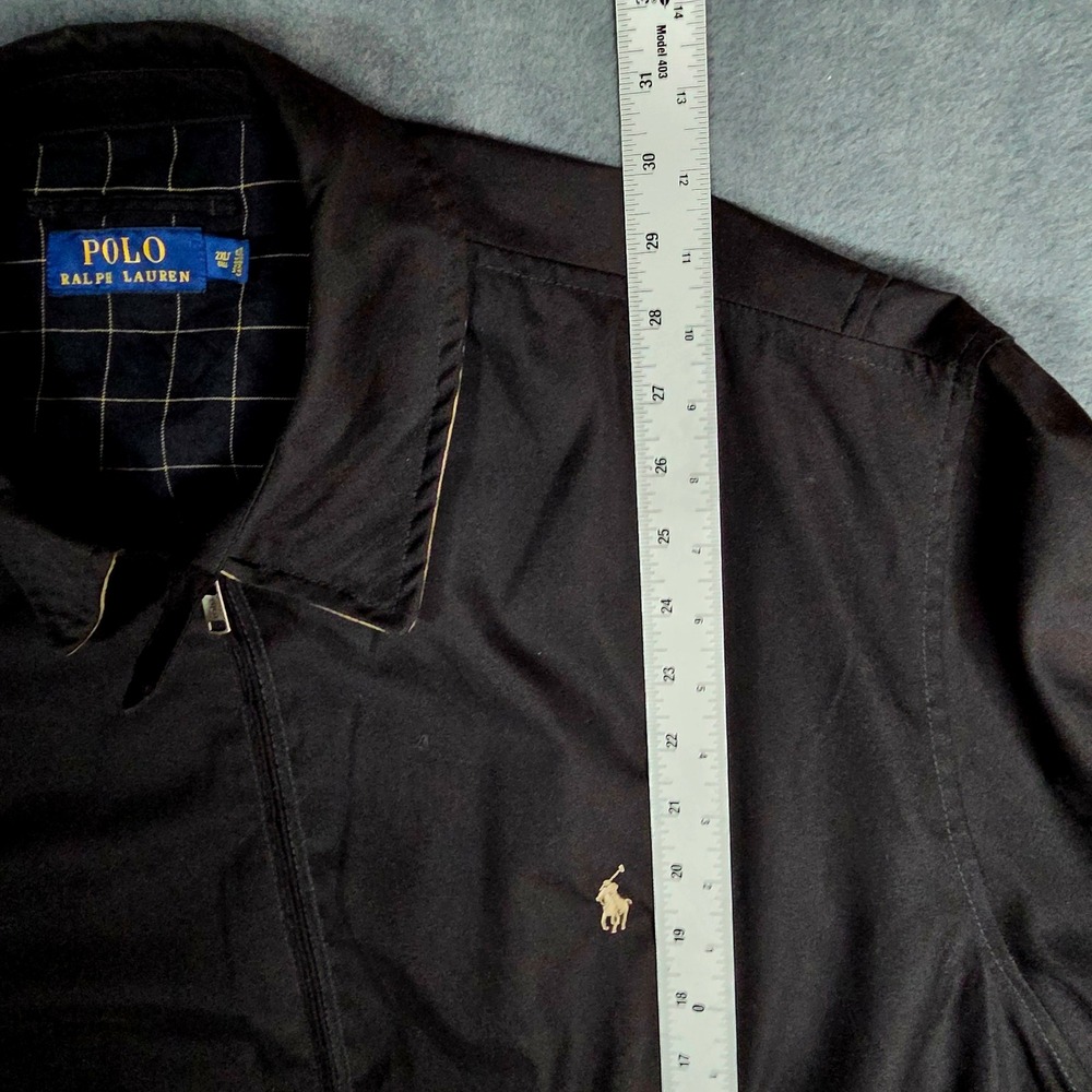 Polo Ralph Lauren Mens Black Bi-Swing Windbreaker Jacket 2XLT Tall Harrington - Picture 7 of 8